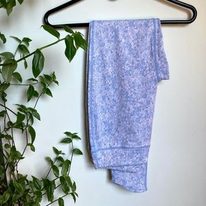 Gymshark Blue Fleur Textured Leggings (Medium)